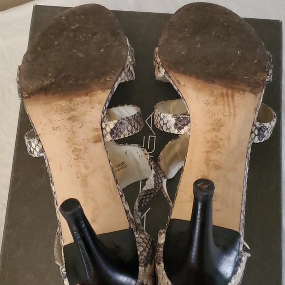 Via Spiga Black Snake Leather Heels - Picture 6 of 6